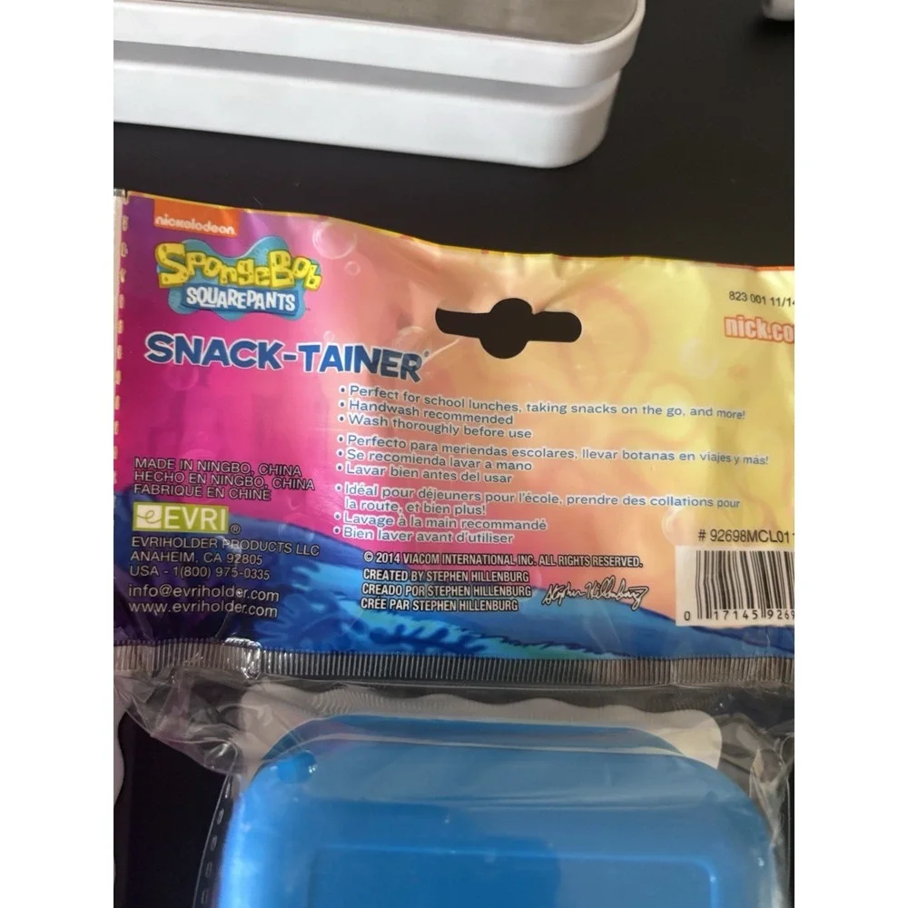 Spongebob Squarepants‎ Snack Trainer Containers Two Per Pack Total Of Four New